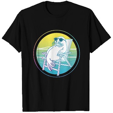 Discover Neon Seal in Beach Chair T Shirts