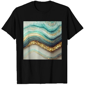 Discover Teal Agate Geode Stone T Shirts