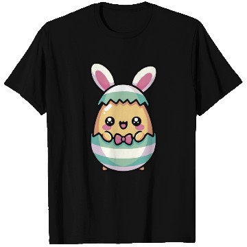Discover Cute Chibi Easter Bunny in a Egg T Shirts