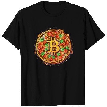 Discover Pizza Bitcoin Funny Mining Crypto Currency Trader T Shirts