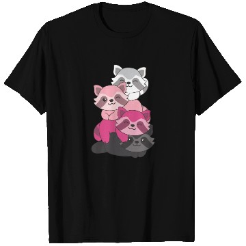 Discover Transfem Flag Pride Lgbtq Cute Raccoon T Shirts