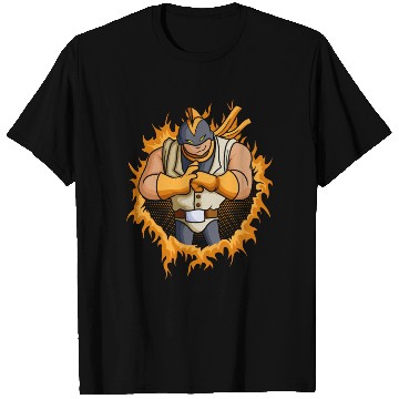 Discover The Warrior With Halftone Background T Shirts