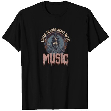 Discover Rock Music Listen Loud Heavy Metal Music T Shirts