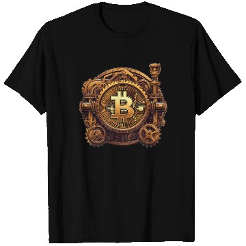 Discover Steampunk Bitcoin Digital Currency Crypto Coin T Shirts