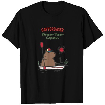 Discover Captain Capy: Nautical Capybara Canoe Adventure T Shirts