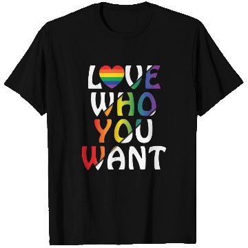 Discover LGBT Love Who You Want Rainbow Heart Gay Pride T Shirts