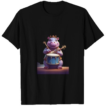 Discover Hippo playing music T Shirts