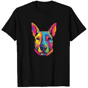 Discover Watercolor Colorful Miniature Bull Terrier T Shirts