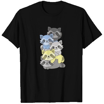 Discover Periboy Flag Pride Lgbtq Cute Raccoon Pile T Shirts
