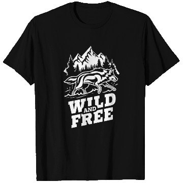 Discover Nature’s Freedom: A Wolf’s Journey T Shirts