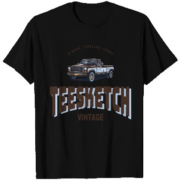 Discover retro car with teesketch logo | old school T Shirts