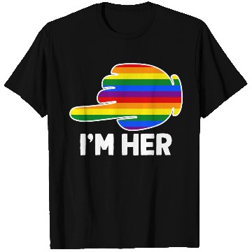 Discover I'm Hers Rainbow Lesbian Couple Funny LGBT Pride T Shirts