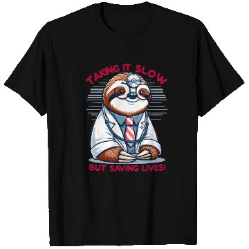 Discover Sloth as a Doctor with Medical Humor T Shirts