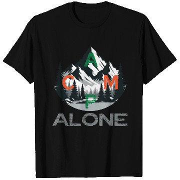 Discover camp alone in the nature and wilderness Outdoor T Shirts