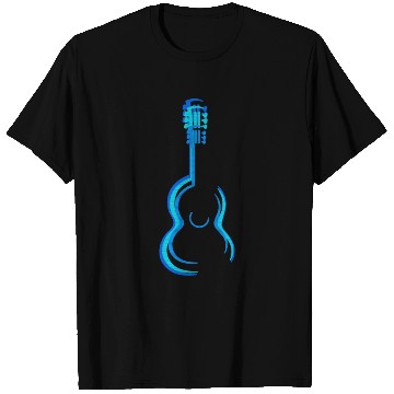 Discover Blue classical guitar graphic T Shirts
