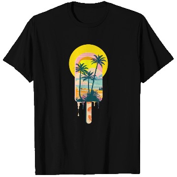 Discover Tropical Summer Sunset Sweets Paradise T Shirts