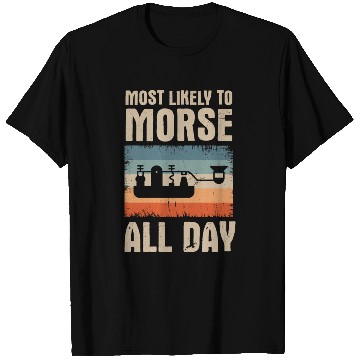 Discover Morse Code ham radio operator T Shirts