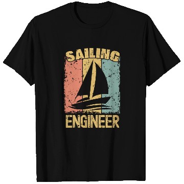Discover Sailing Engineer retro T Shirts