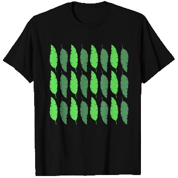 Discover Banana Exotic Green Leaves Pattern T Shirts