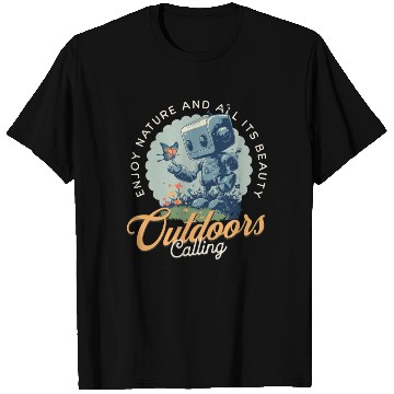 Discover Robotic Nature Lover - Outdoor Adventure Graphic T Shirts