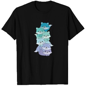 Discover Neptunic Flag Pride Lgbtq Cute Fox Pile T Shirts