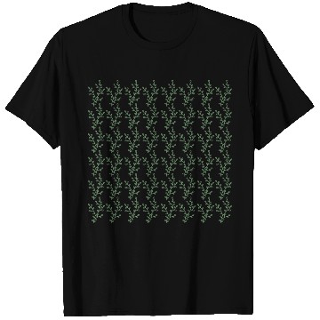 Discover Botanical Green Leaves Design Pattern T Shirts