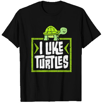 Discover I Like Turtles Cute Tortoise Love Turtle Lover T Shirts