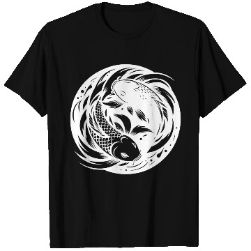 Discover Koi Carp Yoga Circle Yin And Yang Style T Shirts