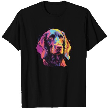 Discover Watercolor Colorful German Wirehaired Pointer T Shirts