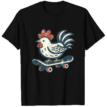 Discover Skateboarding Farm Chicken T Shirts