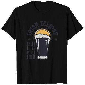 Discover Irish Solar Eclipse - Hello Darkness My Old Friend T Shirts