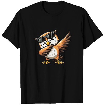 Discover Cute Owl Dabbing Comic T Shirts
