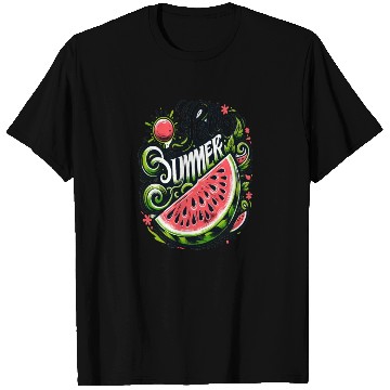 Discover Happy Summer Greeting With Watermelon T Shirts