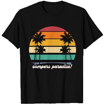 Discover Campers Paradise camping T Shirts
