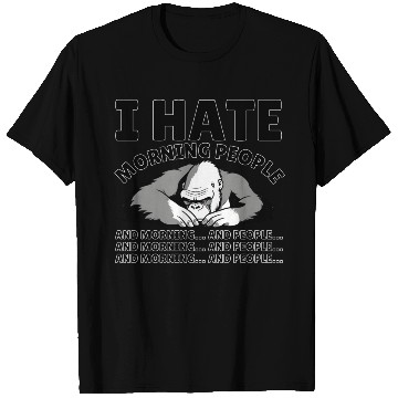 Discover I Hate Morning People | Animal Kingkong | Quote T Shirts