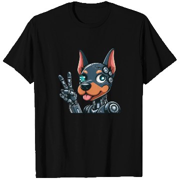 Discover Cyborg Doberman Robot Dog Futuristic Design T Shirts