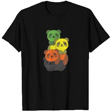 Discover Aromantic Flag Pride Lgbtq Cute Panda Bunch T Shirts