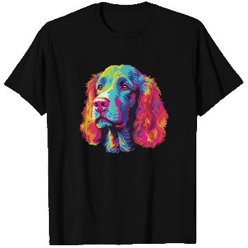 Discover Watercolor Colorful Irish Water Water Spaniel T Shirts