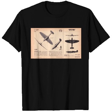 Discover Spitfire Recognition Sheet T Shirts