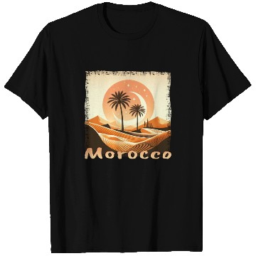 Discover Morocco Sahara Sunset with Palm T Shirts