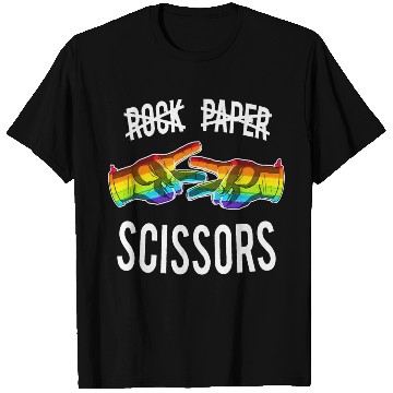 Discover Paper Scissors Lesbian Pride Rainbow LGBT T Shirts