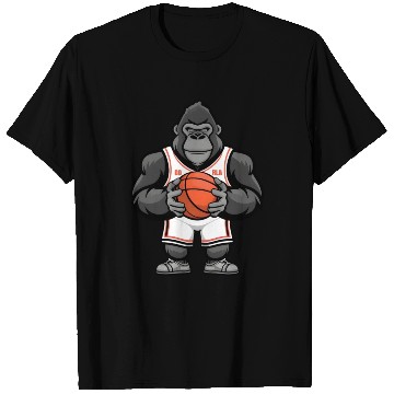 Discover Funny Gorilla Playing Basketball T Shirts