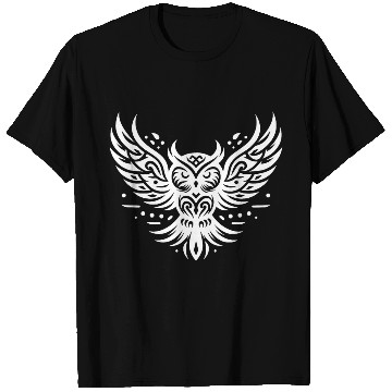 Discover Flying Owl In Tattoo Style T Shirts