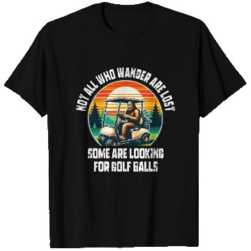 Discover Bigfoot Riding Golf Car T Shirts