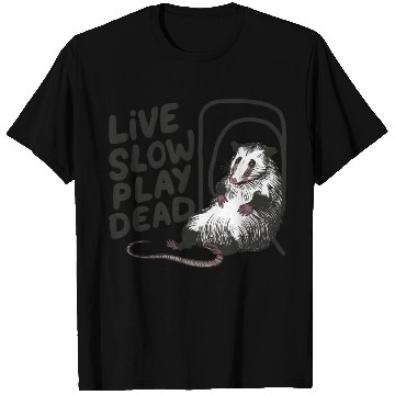 Discover Funny Possum Live slow play dead Street Cat T Shirts
