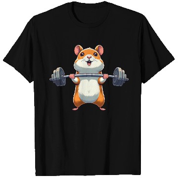 Discover Hamster Power Training: Cartoon-Style Dumbbell T Shirts