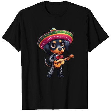 Discover Doberman as Mariachi Guitarist Cinco de Mayo T Shirts