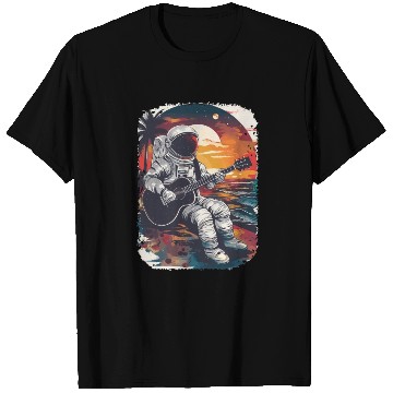 Discover Astronaut Guitar Player Space Music Lover T Shirts