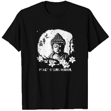 Discover Peace Begins Within – Serene Buddha T Shirts