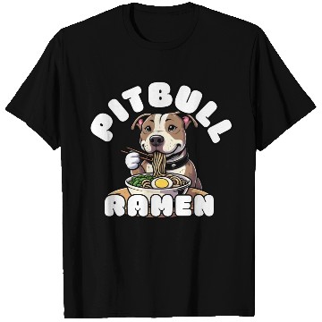 Discover Pitbull Eating Ramen T Shirts